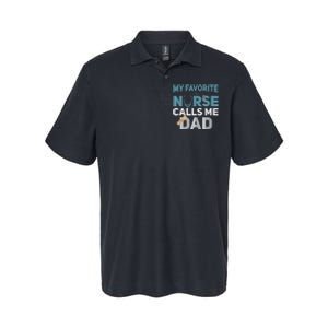 My Favorite Nurse Calls Me Dad Funny Fathers Softstyle Adult Sport Polo