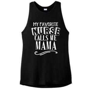 My Favorite Nurse Calls Me Mama Mom Nursing Graduation Ladies PosiCharge Tri-Blend Wicking Tank