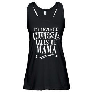 My Favorite Nurse Calls Me Mama Mom Nursing Graduation Ladies Essential Flowy Tank