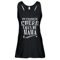 My Favorite Nurse Calls Me Mama Mom Nursing Graduation Ladies Essential Flowy Tank