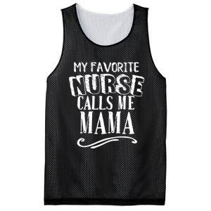 My Favorite Nurse Calls Me Mama Mom Nursing Graduation Mesh Reversible Basketball Jersey Tank