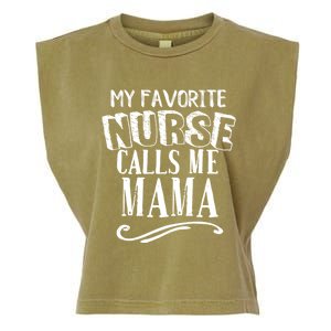 My Favorite Nurse Calls Me Mama Mom Nursing Graduation Garment-Dyed Women's Muscle Tee