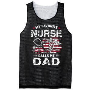 My Favorite Nurse Calls Me Dad Fathers Day Gifts Papa Mesh Reversible Basketball Jersey Tank