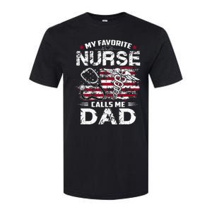 My Favorite Nurse Calls Me Dad Fathers Day Gifts Papa Softstyle CVC T-Shirt