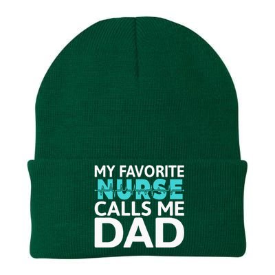 My Favorite Nurse Calls Me Dad Daughter Hospital Nursing Knit Cap Winter Beanie