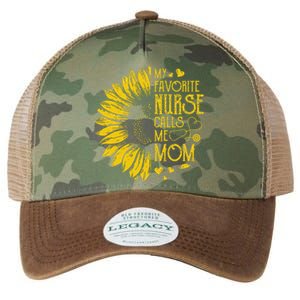 My Favorite Nurse Calls Me Mom Sunflower Gift Mother's Day Legacy Tie Dye Trucker Hat