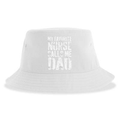 My Favorite Nurse Calls Me Dad Father's Day Sustainable Bucket Hat