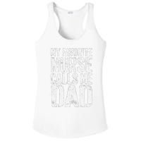 My Favorite Nurse Calls Me Dad Father's Day Ladies PosiCharge Competitor Racerback Tank