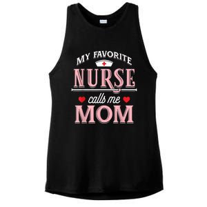 My Favorite Nurse Calls Me Mom Nurse Mother Gift Ladies PosiCharge Tri-Blend Wicking Tank