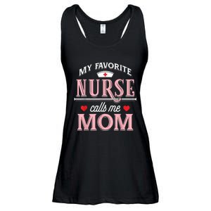 My Favorite Nurse Calls Me Mom Nurse Mother Gift Ladies Essential Flowy Tank