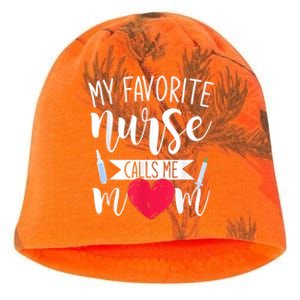 My Favorite Nurse Calls Me Mom Nursery Mother Nurse Kati - Camo Knit Beanie