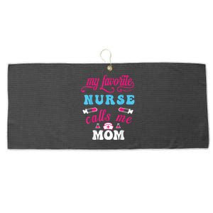 My Favorite Nurse Calls Me Mom Large Microfiber Waffle Golf Towel