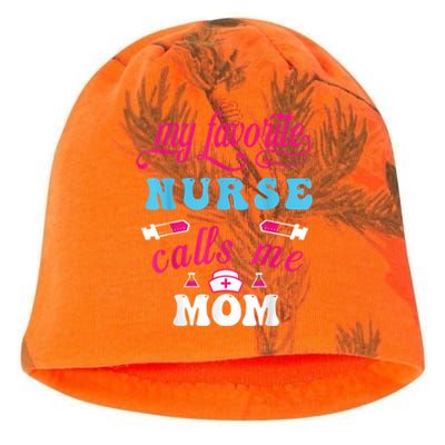 My Favorite Nurse Calls Me Mom Kati - Camo Knit Beanie