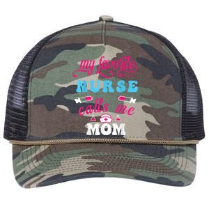 My Favorite Nurse Calls Me Mom Retro Rope Trucker Hat Cap