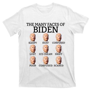 Many Faces Of Biden Anti Biden Hate Biden Confused Biden T-Shirt