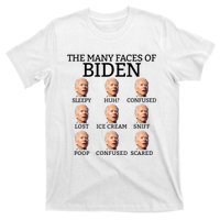 Many Faces Of Biden Anti Biden Hate Biden Confused Biden T-Shirt