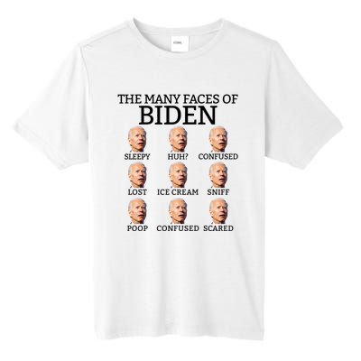 Many Faces Of Biden Anti Biden Hate Biden Confused Biden Tall Fusion ChromaSoft Performance T-Shirt