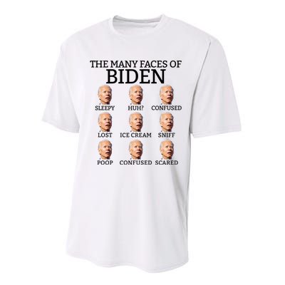 Many Faces Of Biden Anti Biden Hate Biden Confused Biden Performance Sprint T-Shirt