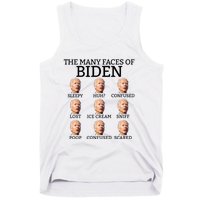 Many Faces Of Biden Anti Biden Hate Biden Confused Biden Tank Top