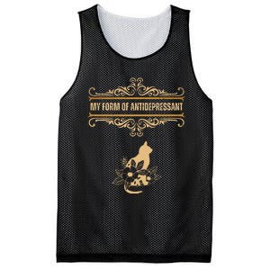 My Form Of Antidepressant Cute Cat Kitten Serotonin Mesh Reversible Basketball Jersey Tank