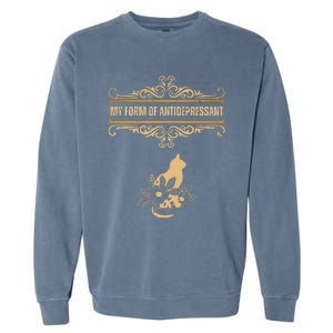 My Form Of Antidepressant Cute Cat Kitten Serotonin Garment-Dyed Sweatshirt