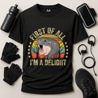 Moodeng First Of All IM A Delight Vintage Angry Moo Deng Gift Performance Shirt