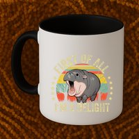 Moodeng First Of All IM A Delight Vintage Angry Moo Deng Gift Mug