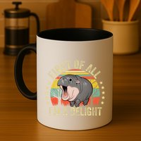 Moodeng First Of All IM A Delight Vintage Angry Moo Deng Gift Mug