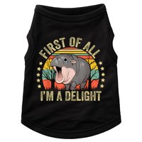 Moodeng First Of All IM A Delight Vintage Angry Moo Deng Doggie Tank