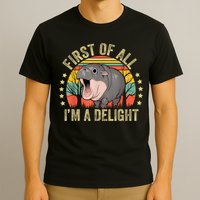 Moodeng First Of All IM A Delight Vintage Angry Moo Deng T-Shirt