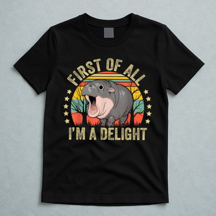 Moodeng First Of All IM A Delight Vintage Angry Moo Deng T-Shirt