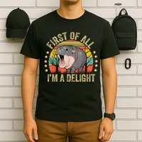 Moodeng First Of All IM A Delight Vintage Angry Moo Deng T-Shirt