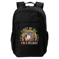 Moodeng First Of All IM A Delight Vintage Angry Moo Deng Daily Commute Backpack