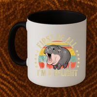 Moodeng First Of All IM A Delight Vintage Angry Moo Deng Mug