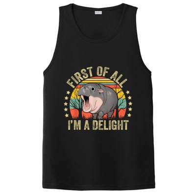 Moodeng First Of All IM A Delight Vintage Angry Moo Deng PosiCharge Competitor Tank