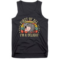 Moodeng First Of All IM A Delight Vintage Angry Moo Deng Tank Top