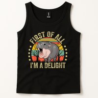 Moodeng First Of All IM A Delight Vintage Angry Moo Deng Tank Top