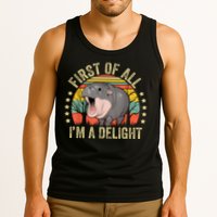 Moodeng First Of All IM A Delight Vintage Angry Moo Deng Tank Top
