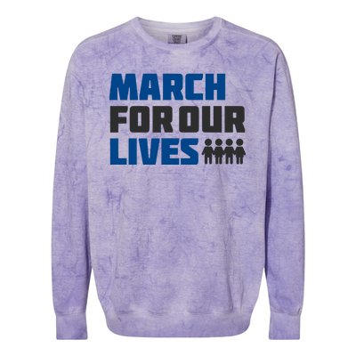 March For Our Lives Stop Guns Gun Control Vintage Colorblast Crewneck Sweatshirt