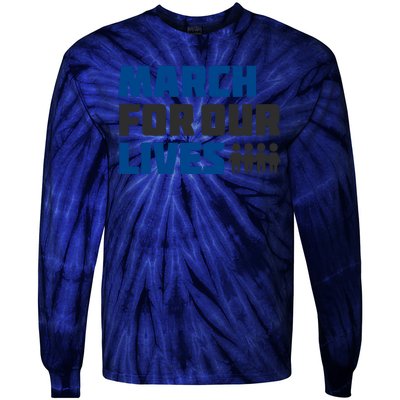 March For Our Lives Stop Guns Gun Control Vintage Tie-Dye Long Sleeve Shirt