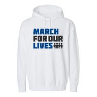 March For Our Lives Stop Guns Gun Control Vintage Garment-Dyed Fleece Hoodie