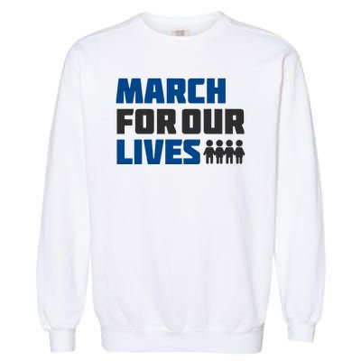 March For Our Lives Stop Guns Gun Control Vintage Garment-Dyed Sweatshirt