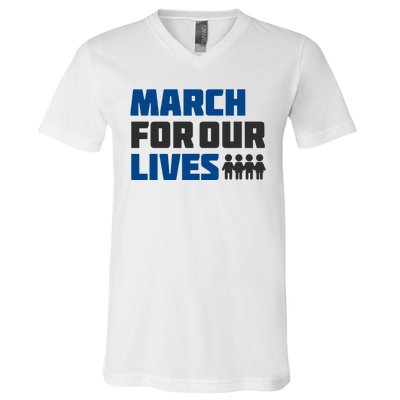 March For Our Lives Stop Guns Gun Control Vintage V-Neck T-Shirt