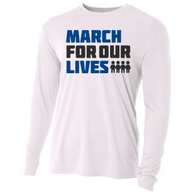 March For Our Lives Stop Guns Gun Control Vintage Cooling Performance Long Sleeve Crew