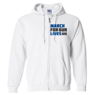 March For Our Lives Stop Guns Gun Control Vintage Full Zip Hoodie