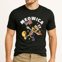 Meowica Fourth Of July Funny Cat Cooling Performance Crew T-Shirt