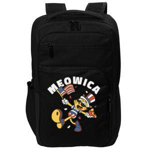 Meowica Fourth Of July Funny Cat Impact Tech Backpack