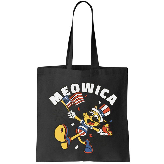 Meowica Fourth Of July Funny Cat Bag