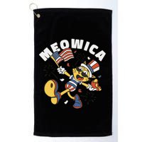 Meowica Fourth Of July Funny Cat Golf Towel