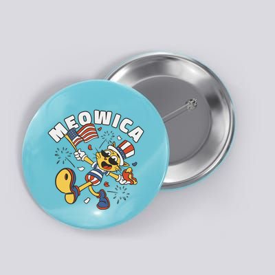 Meowica Fourth Of July Funny Cat Button